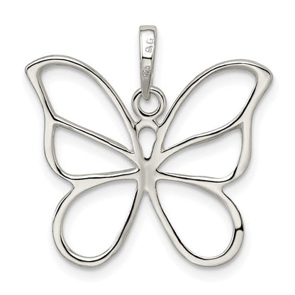 Sterlingsilber Poliert Schmetterling Anhänger