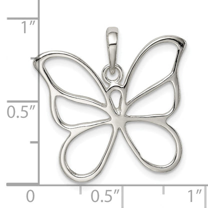 Sterlingsilber Poliert Schmetterling Anhänger