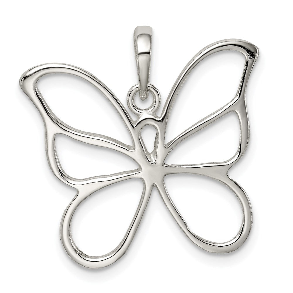 Sterlingsilber Poliert Schmetterling Anhänger