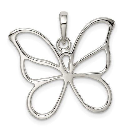 Sterlingsilber Poliert Schmetterling Anhänger