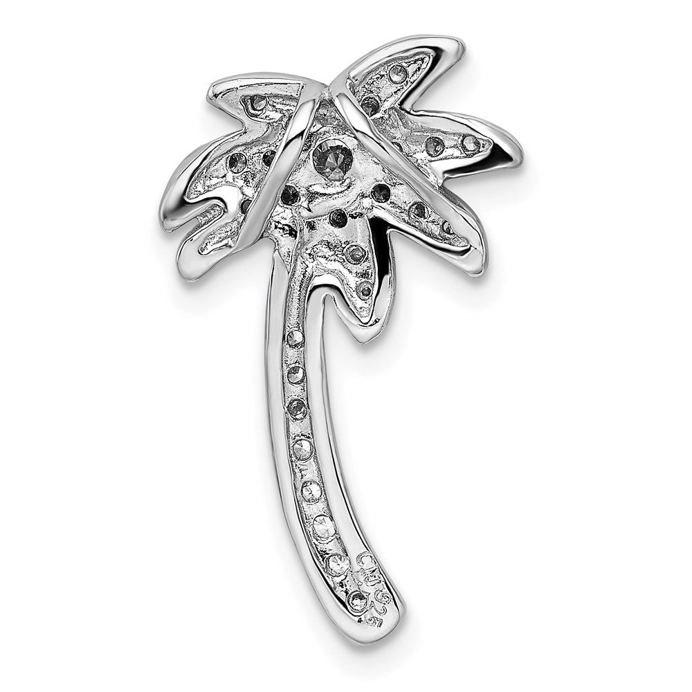 Sterlingsilber Rhodiniert Zirkonia Palme Baum Kette Anhänger