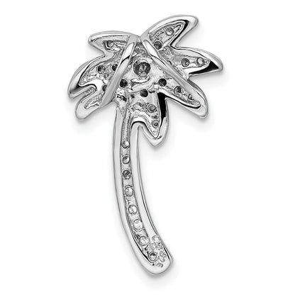 Sterlingsilber Rhodiniert Zirkonia Palme Baum Kette Anhänger