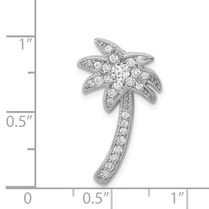 Sterlingsilber Rhodiniert Zirkonia Palme Baum Kette Anhänger