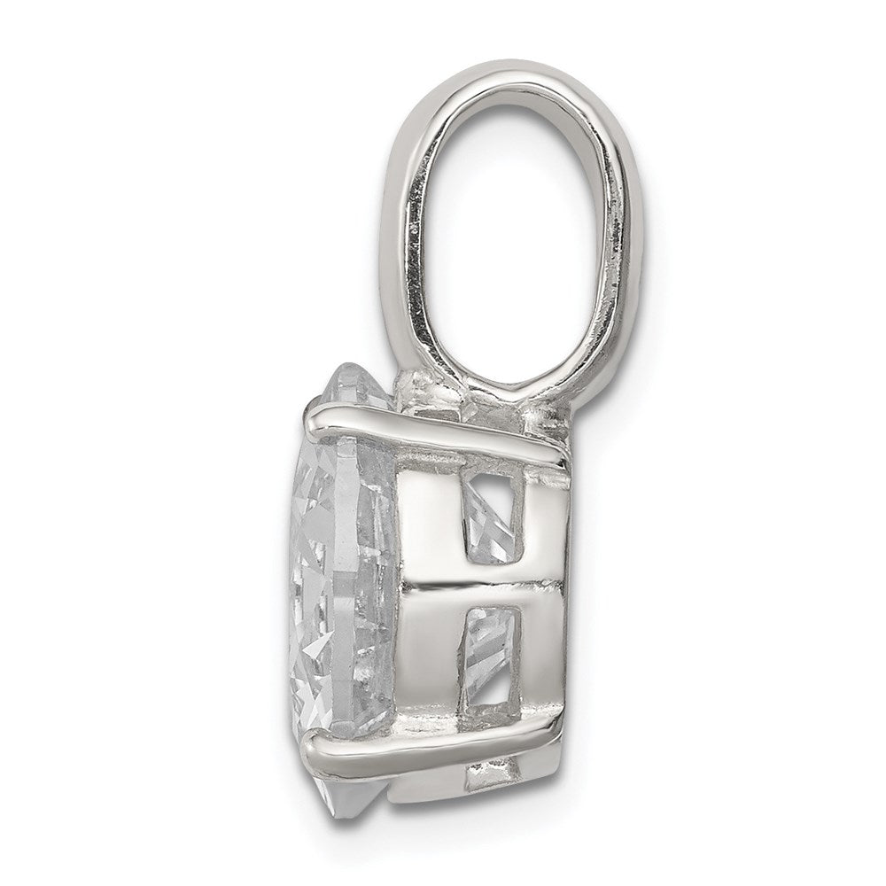 Sterlingsilber Rund Zirkonia Anhänger