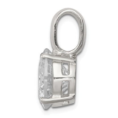 Sterlingsilber Rund Zirkonia Anhänger