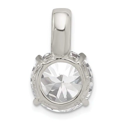 Sterlingsilber Rund Zirkonia Anhänger