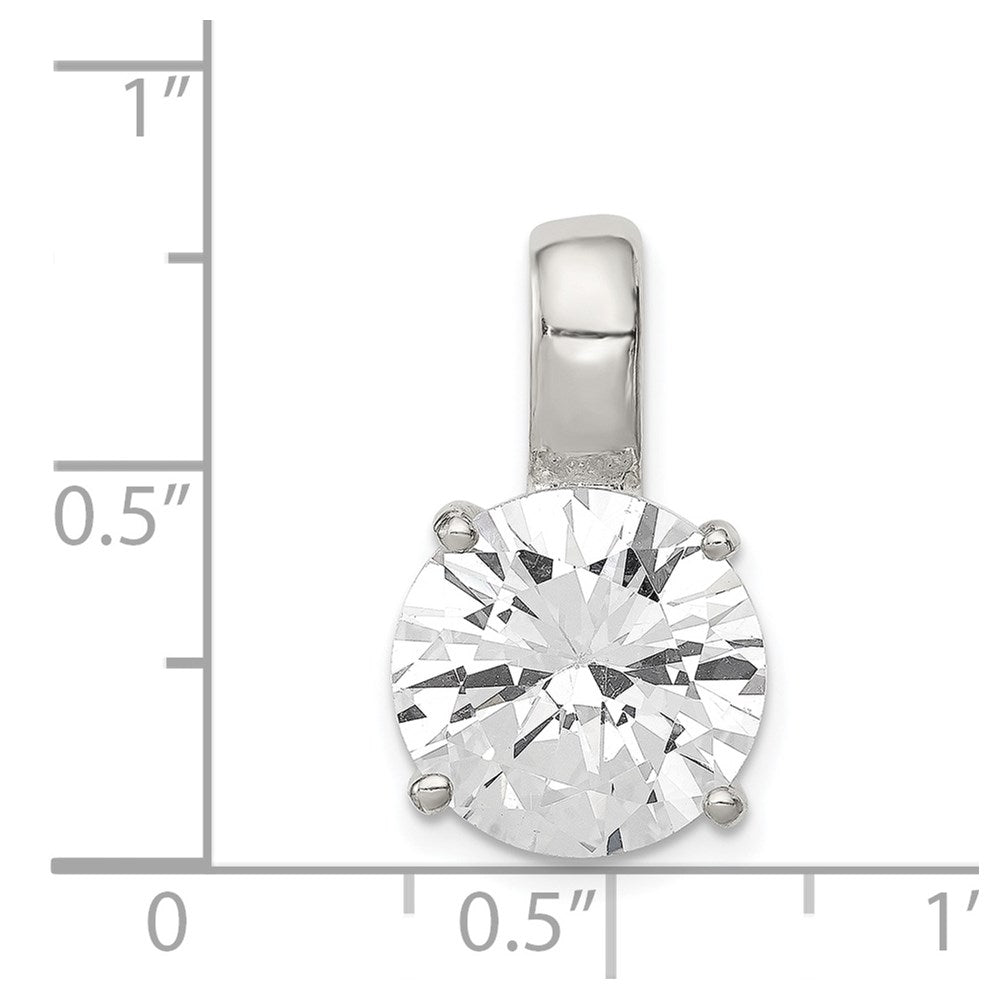 Sterlingsilber Rund Zirkonia Anhänger