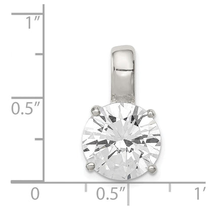 Sterlingsilber Rund Zirkonia Anhänger