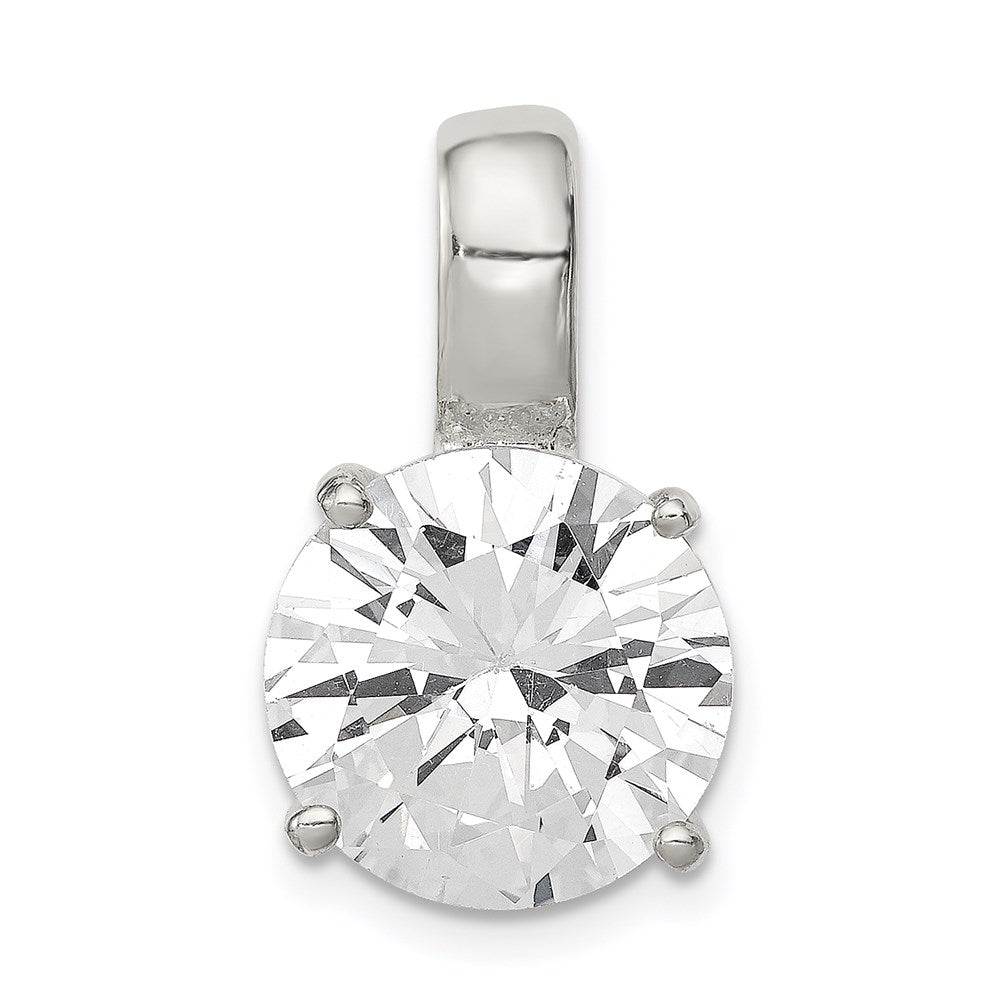 Sterlingsilber Rund Zirkonia Anhänger