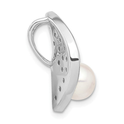 Sterlingsilber Synthetisch Perle & Zirkonia Anhänger