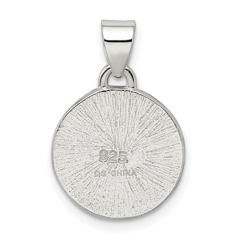 Sterlingsilber 4 Blatt Klee Klar Emaille Anhänger