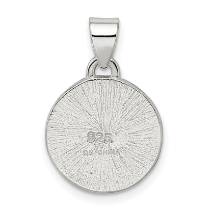 Sterlingsilber 4 Blatt Klee Klar Emaille Anhänger