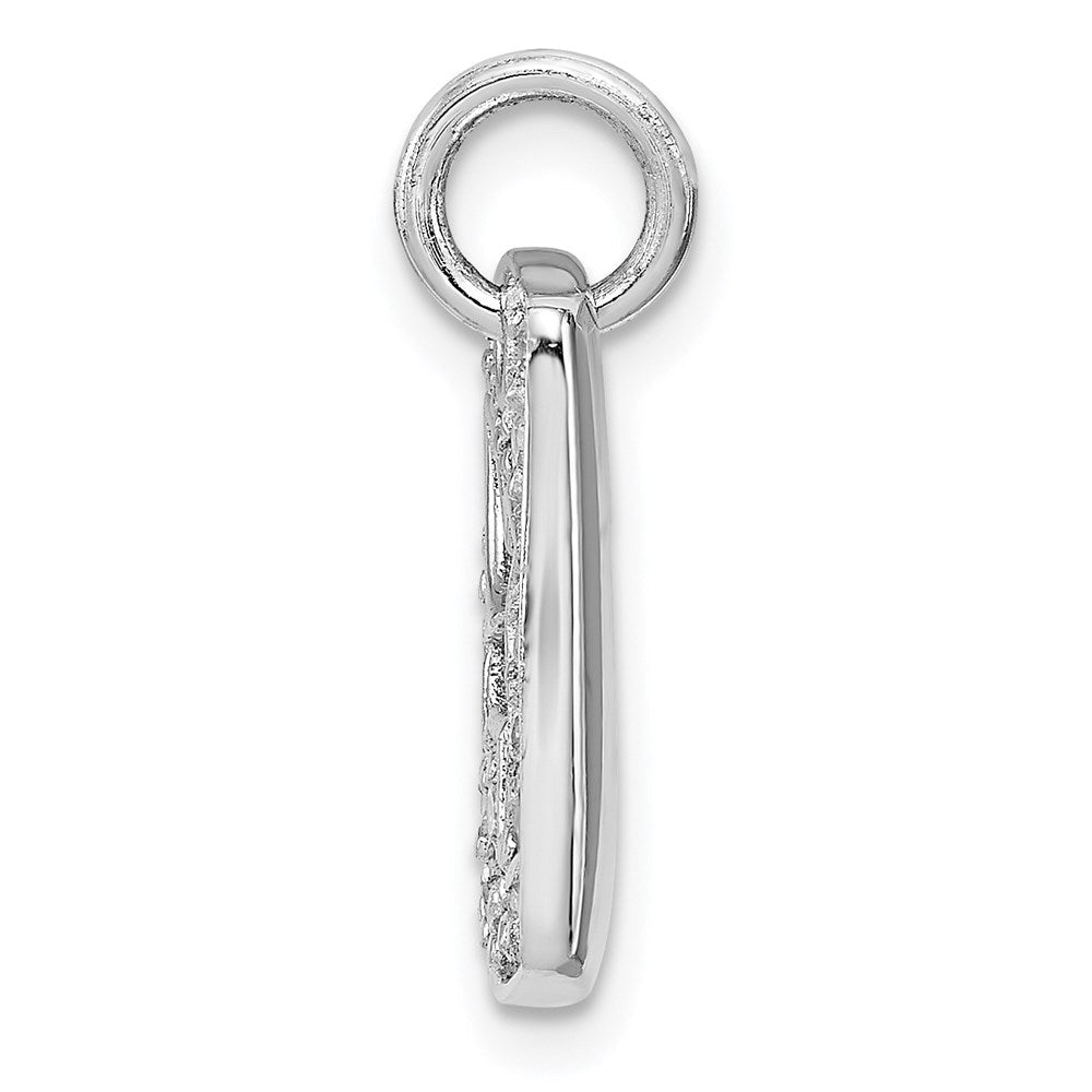 Sterlingsilber Rhodiniert Zirkonia Frieden Taube Charm