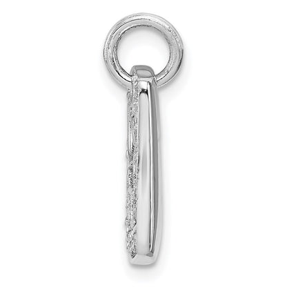 Sterlingsilber Rhodiniert Zirkonia Frieden Taube Charm