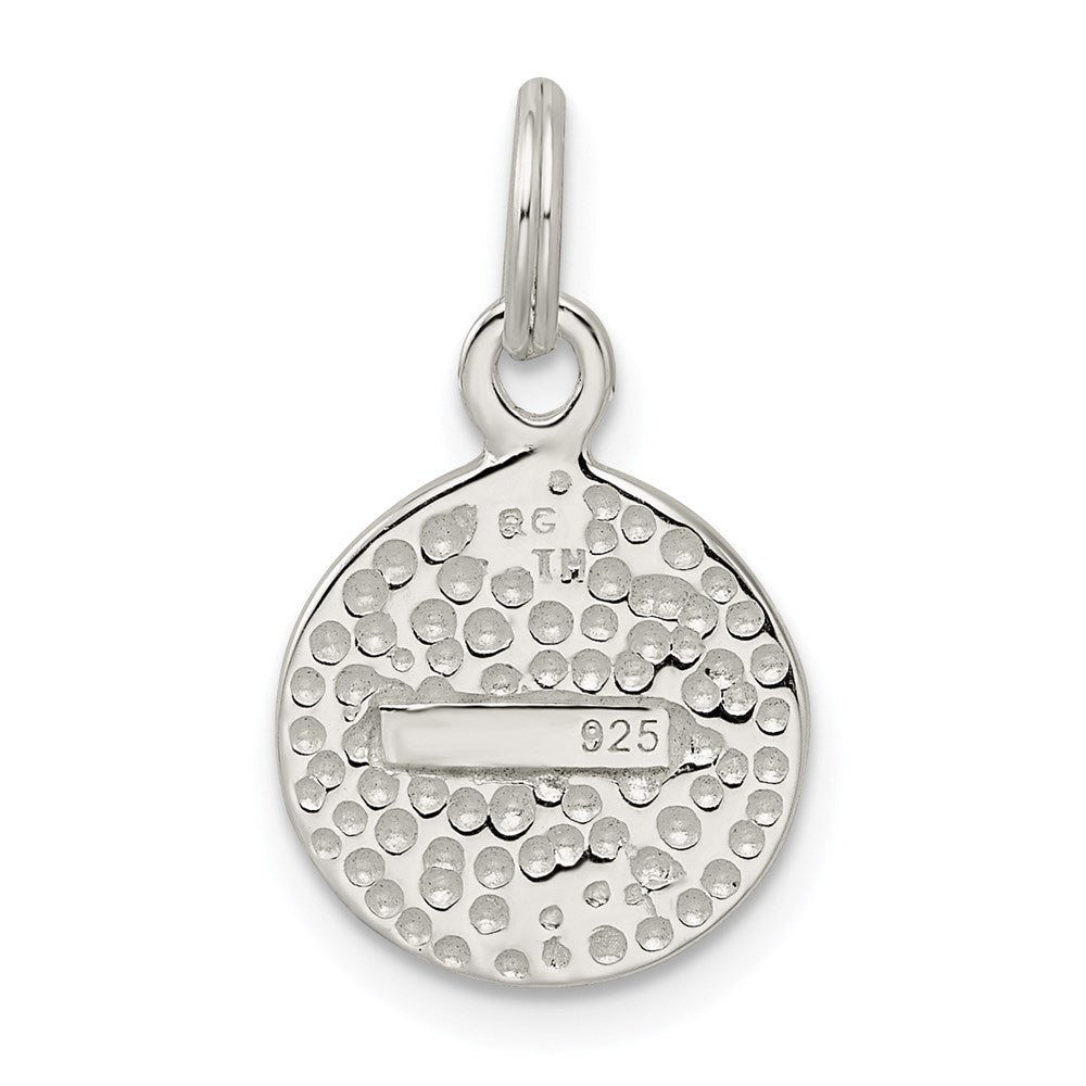 Sterlingsilber Hoffnung mit Rosa Zirkonia Plättchen Charm