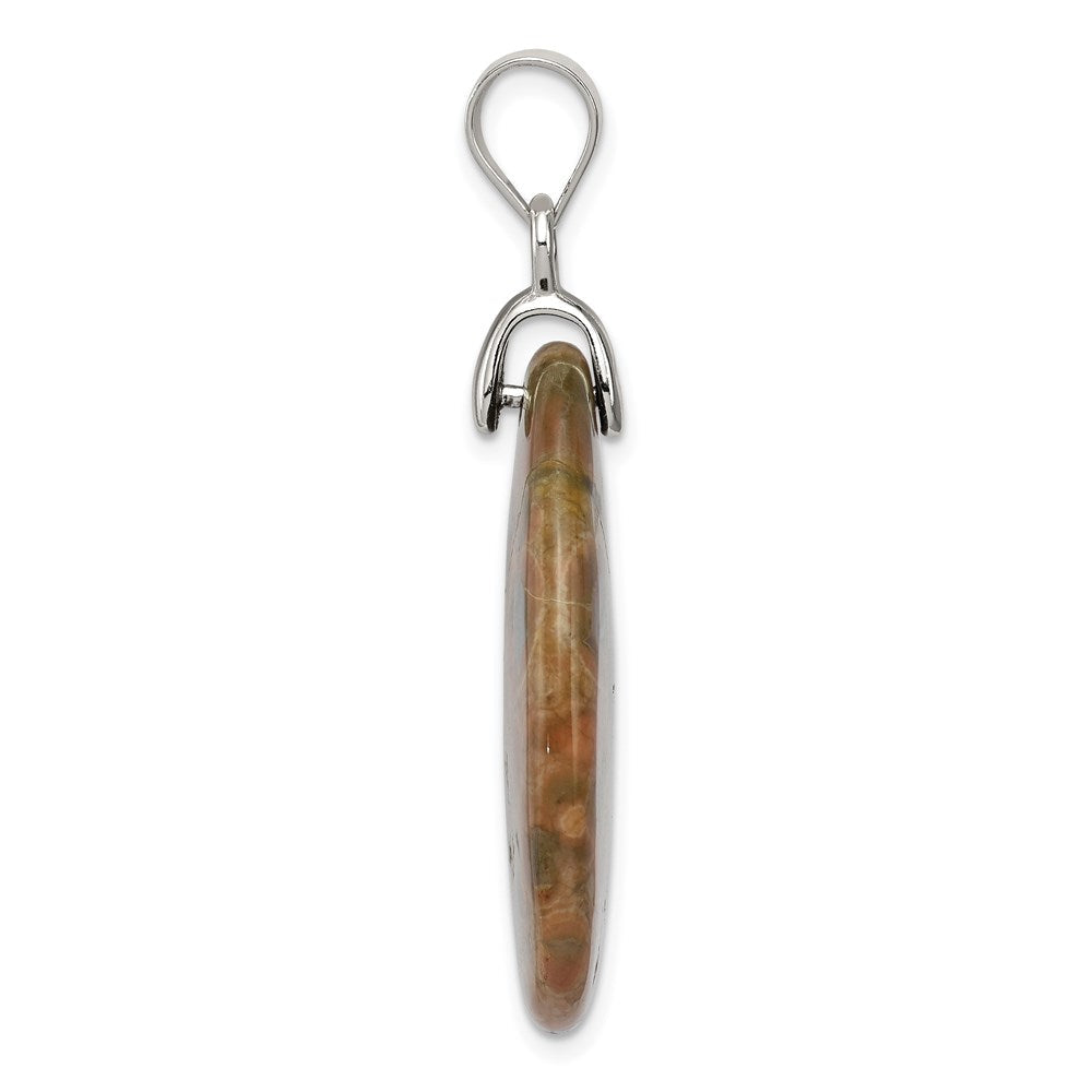 Sterlingsilber Poppy Jasper Anhänger