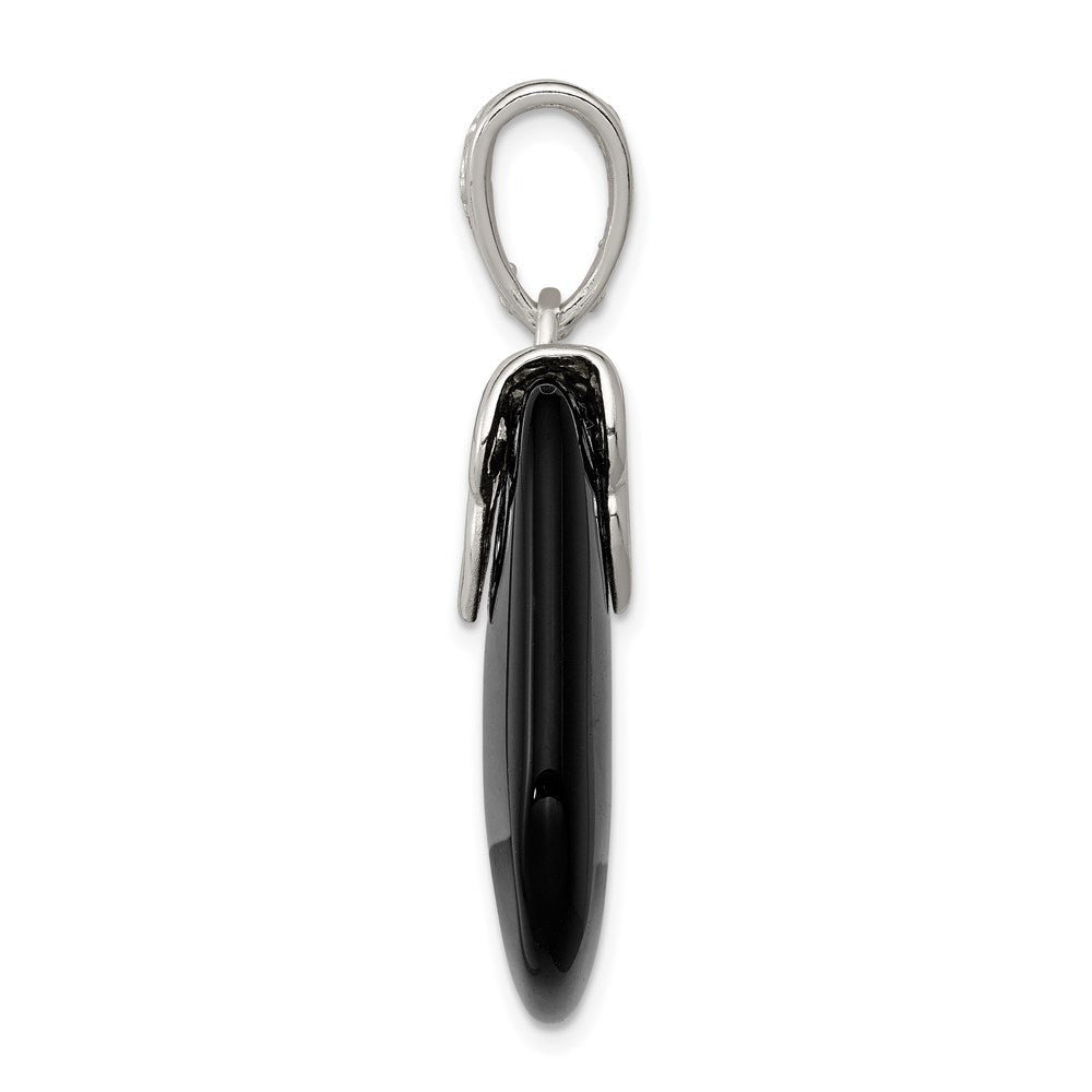 Sterlingsilber Schwarz Onyx Anhänger