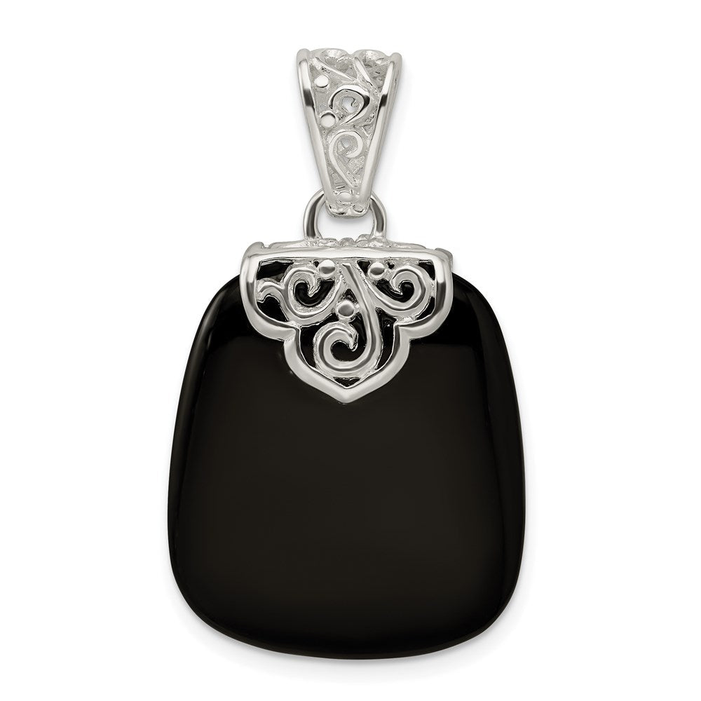 Sterlingsilber Schwarz Onyx Anhänger