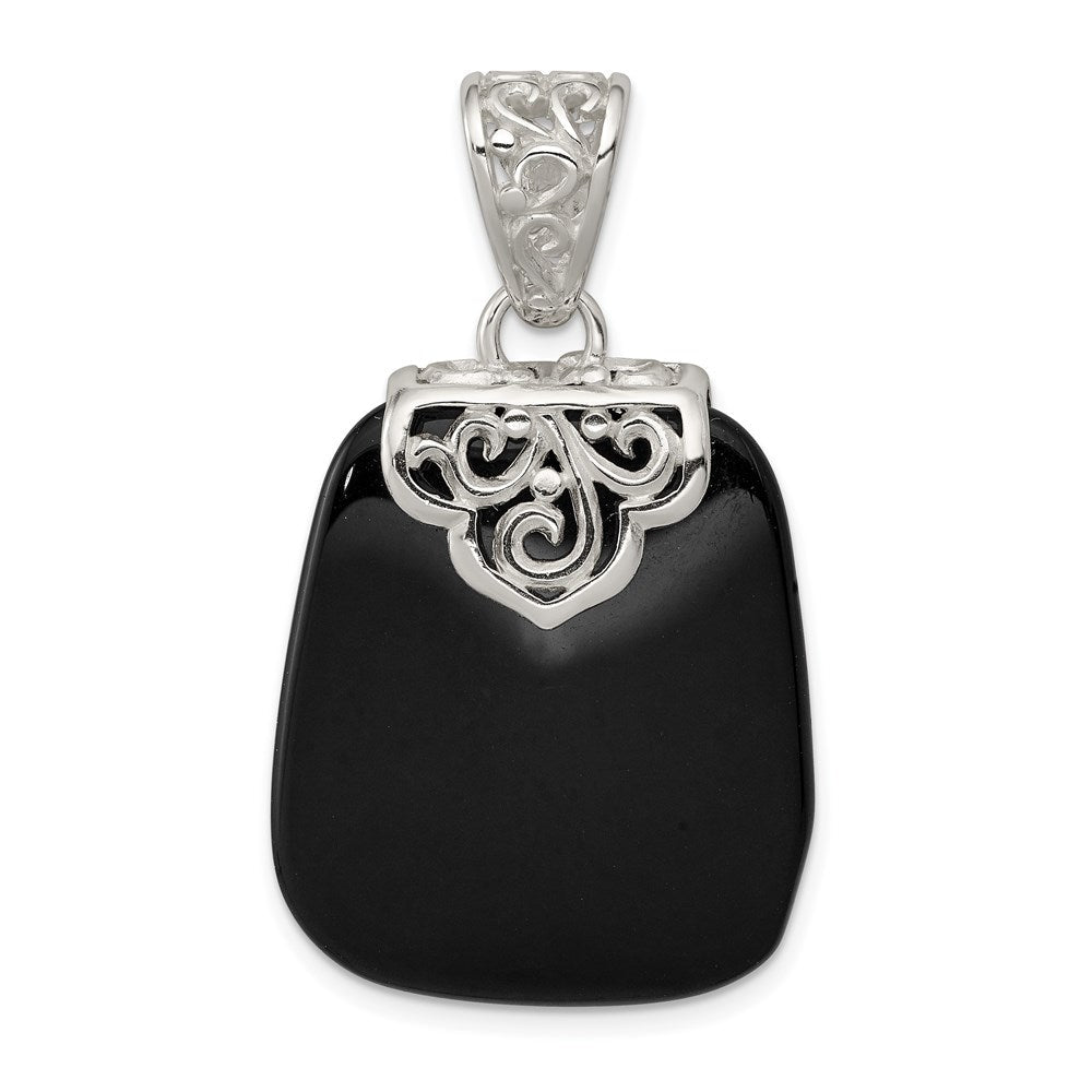 Sterlingsilber Schwarz Onyx Anhänger