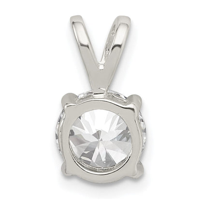 Sterlingsilber Rund Zirkonia Anhänger