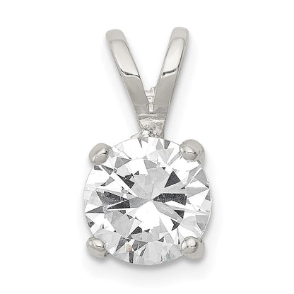 Sterlingsilber Rund Zirkonia Anhänger