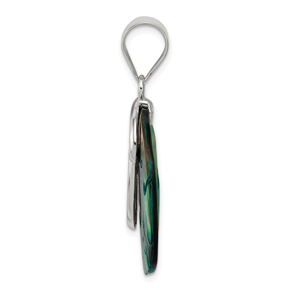Sterlingsilber Rund Abalone Anhänger