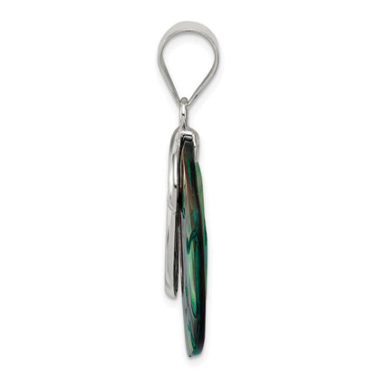 Sterlingsilber Rund Abalone Anhänger