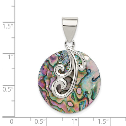 Sterlingsilber Rund Abalone Anhänger