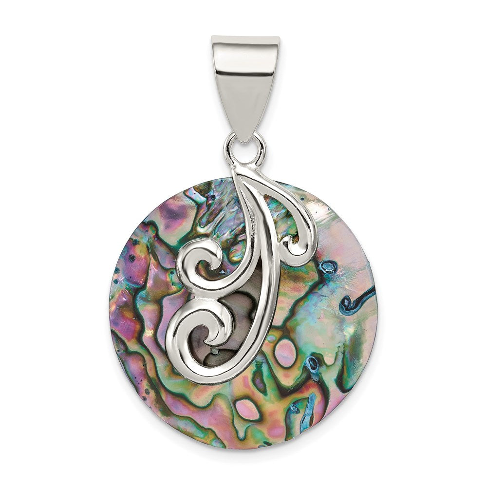 Sterlingsilber Rund Abalone Anhänger