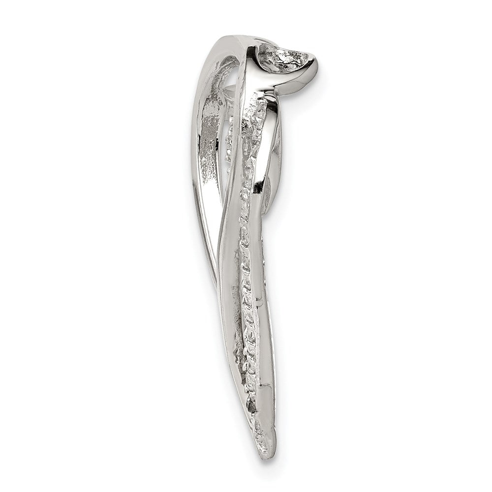 Sterlingsilber Rhodiniert Zirkonia Herz Anhänger