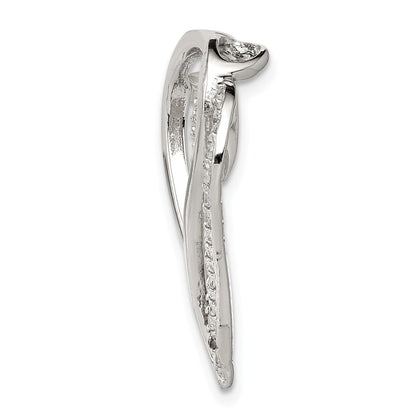 Sterlingsilber Rhodiniert Zirkonia Herz Anhänger
