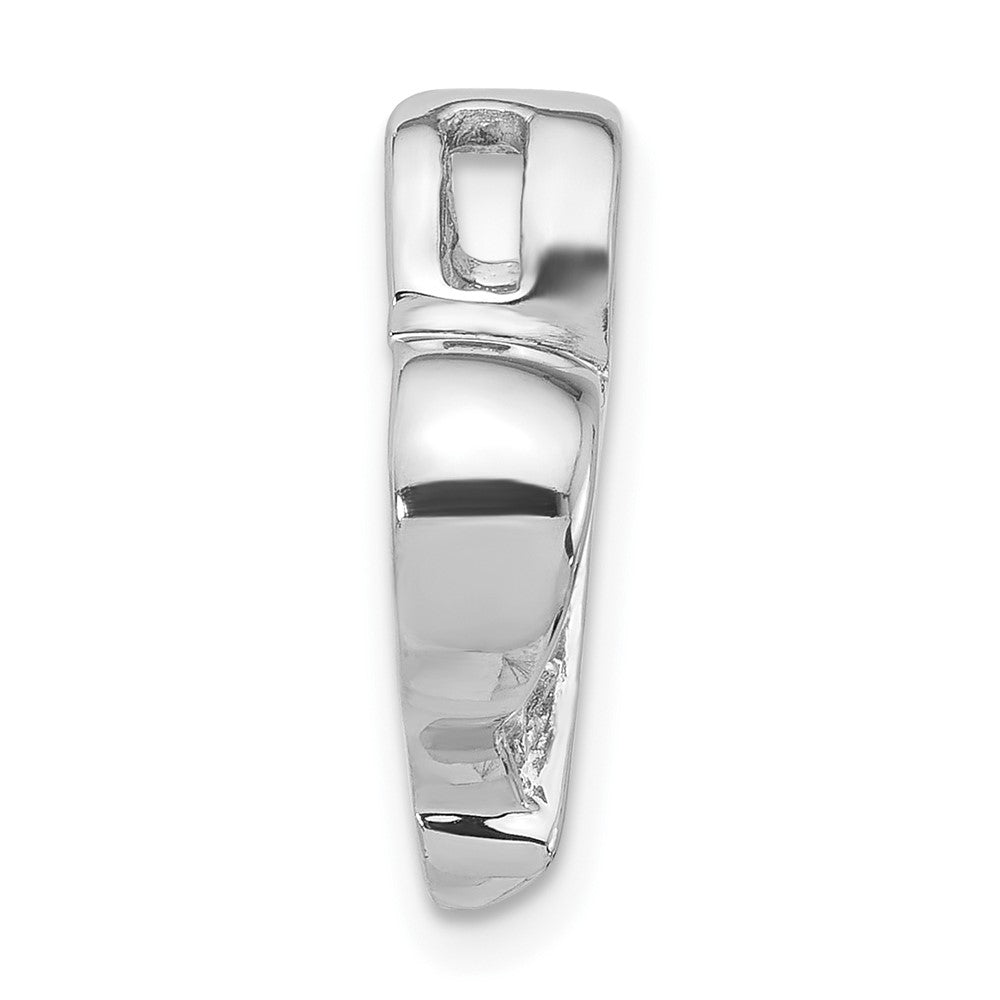 Sterlingsilber Poliert Zirkonia Herz Kette Anhänger