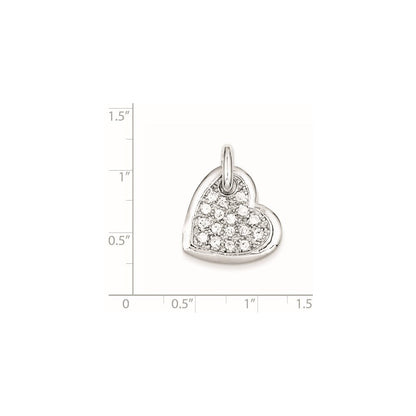 Sterlingsilber Zirkonia Herz Anhänger