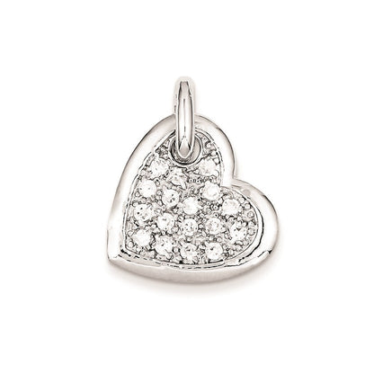Sterlingsilber Zirkonia Herz Anhänger