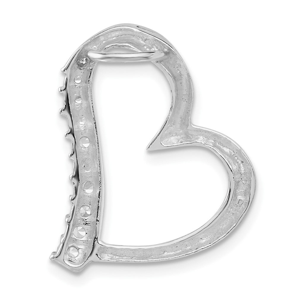 Sterlingsilber Zirkonia Herz Anhänger