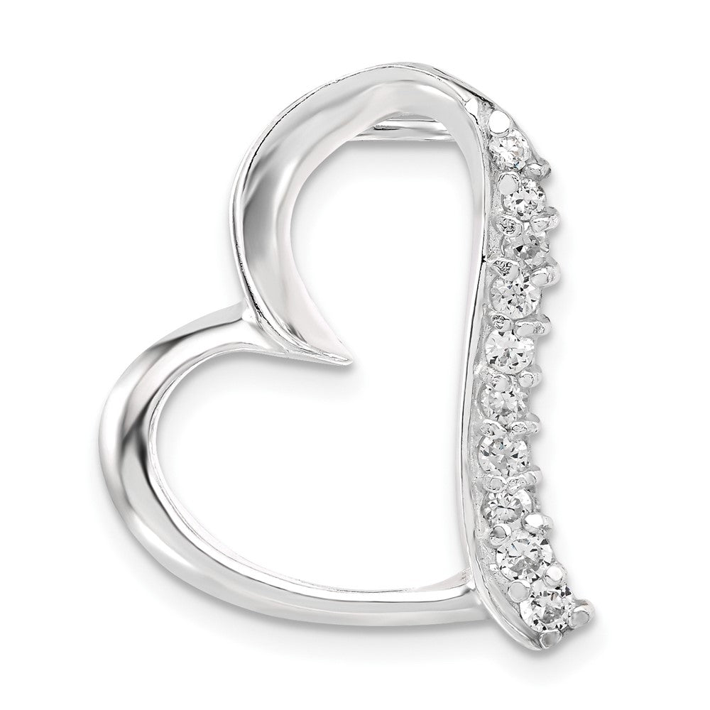 Sterlingsilber Zirkonia Herz Anhänger