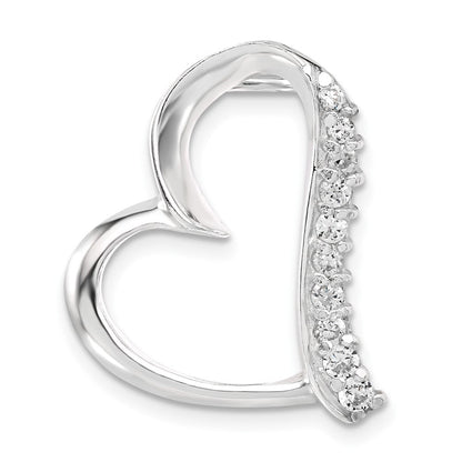 Sterlingsilber Zirkonia Herz Anhänger