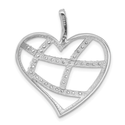 Sterlingsilber Zirkonia Herz Anhänger