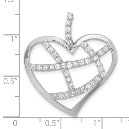 Sterlingsilber Zirkonia Herz Anhänger