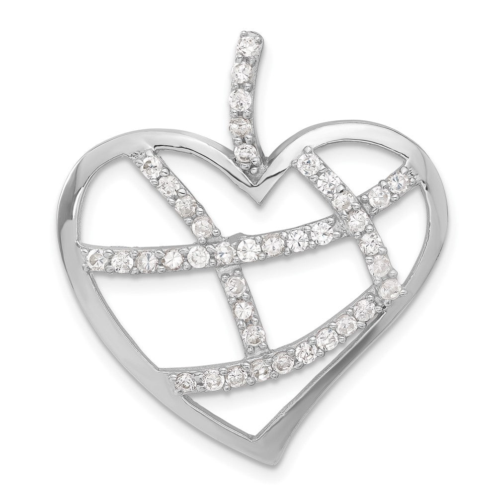 Sterlingsilber Zirkonia Herz Anhänger