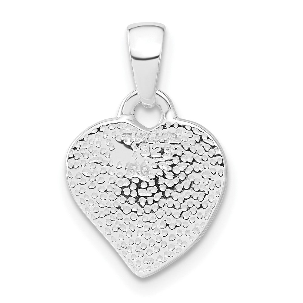Sterlingsilber Stellux Kristall Herz Anhänger