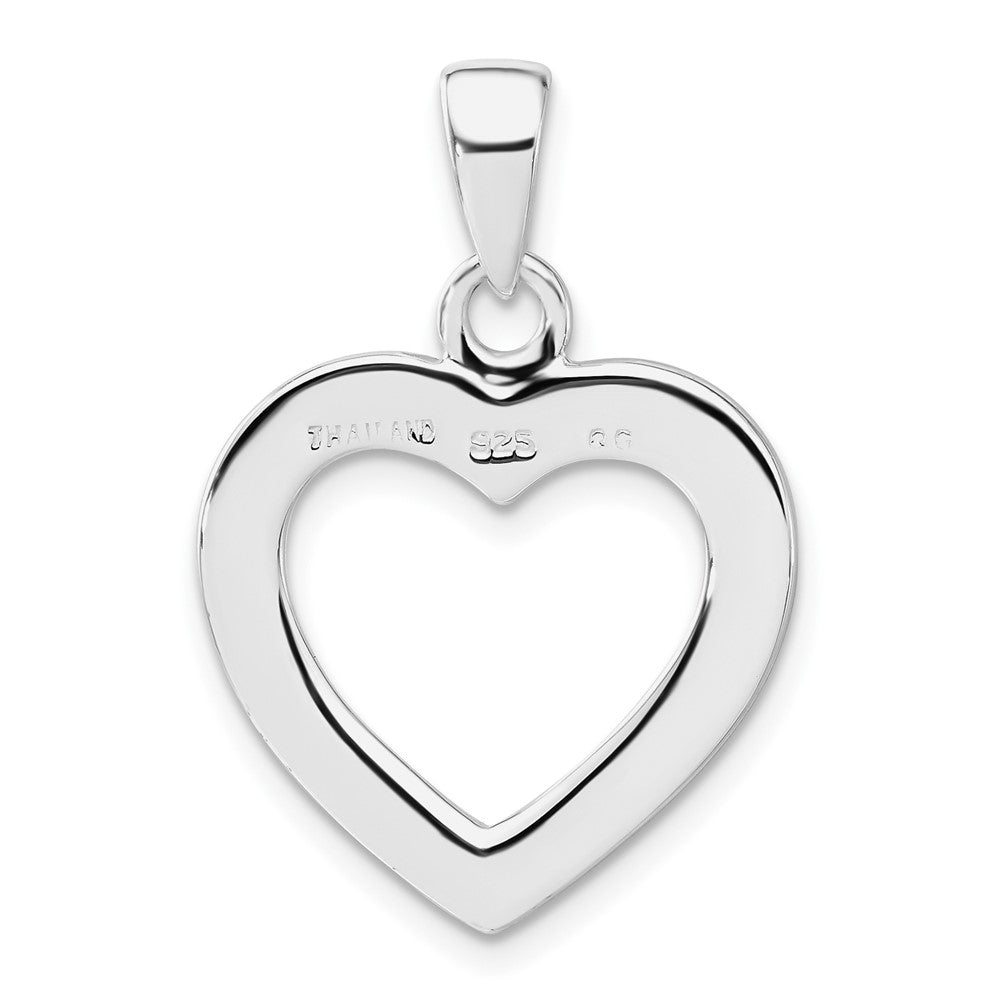 Sterlingsilber Stellux Kristall Herz Anhänger