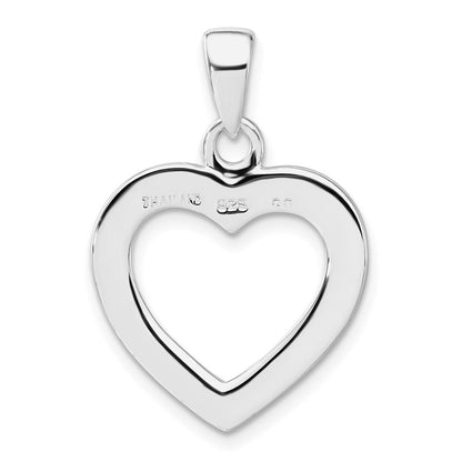 Sterlingsilber Stellux Kristall Herz Anhänger