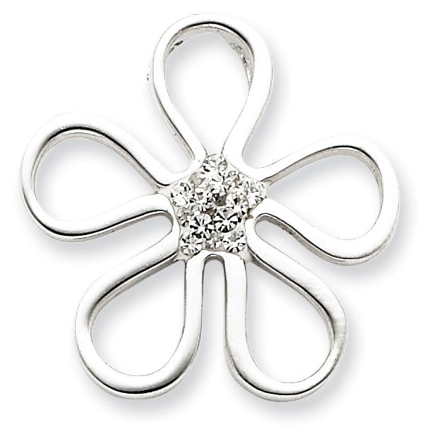 Sterlingsilber Stellux Kristall Blume Anhänger