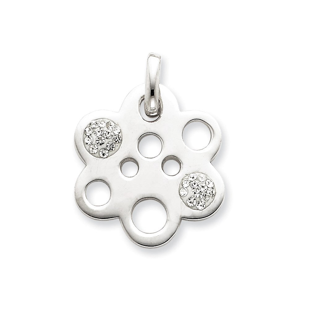 Sterlingsilber Swarovski Kristall Blume Anhänger