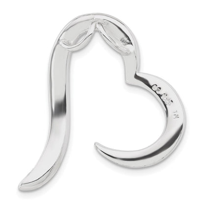 Sterlingsilber Stellux Kristall Offen Herz Anhänger