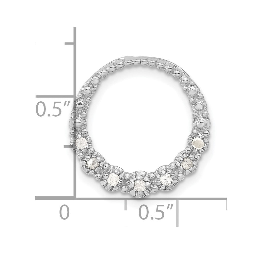 Sterlingsilber Zirkonia Kreis Kette Anhänger