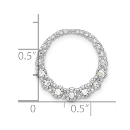 Sterlingsilber Zirkonia Kreis Kette Anhänger