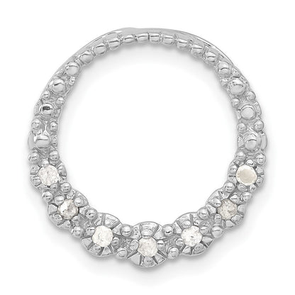 Sterlingsilber Zirkonia Kreis Kette Anhänger