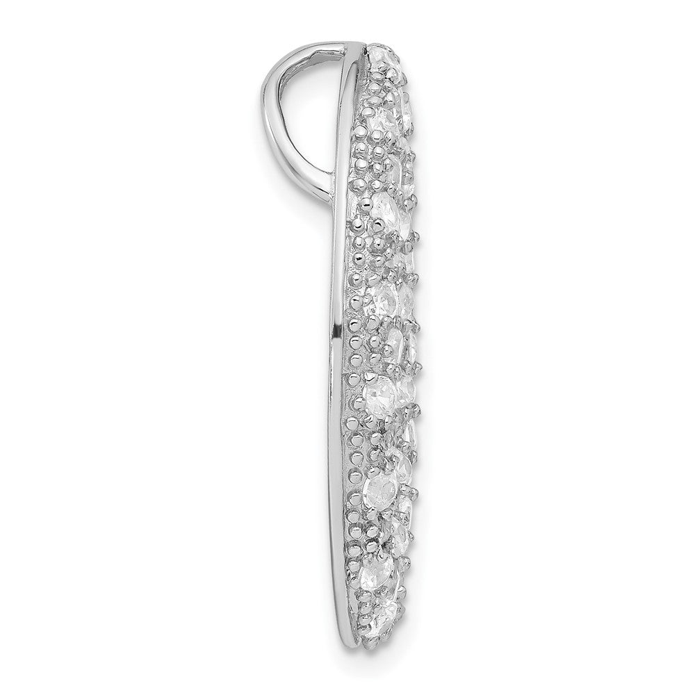 Sterlingsilber Zirkonia Oval Kette Anhänger